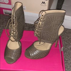 Snake Lace-up Heels